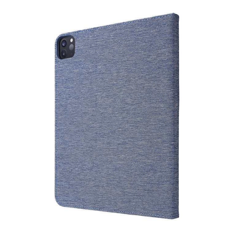 For iPad Pro 11(2020) Horizontal Flip TPU + Fabric PU Leather Protective Tablet Case with Name Card Clip