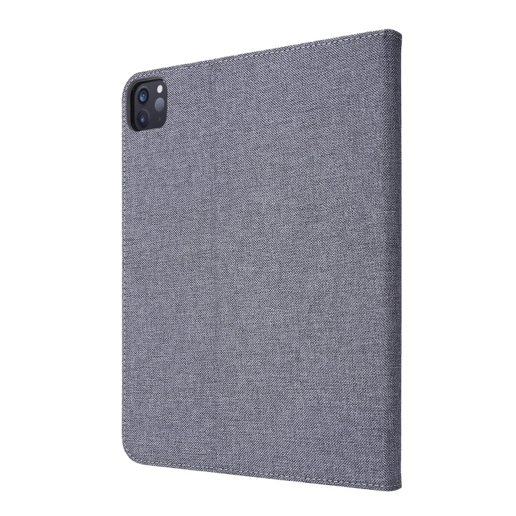 For iPad Pro 11(2020) Horizontal Flip TPU + Fabric PU Leather Protective Tablet Case with Name Card Clip
