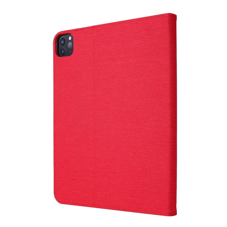 For iPad Pro 11(2020) Horizontal Flip TPU + Fabric PU Leather Protective Tablet Case with Name Card Clip