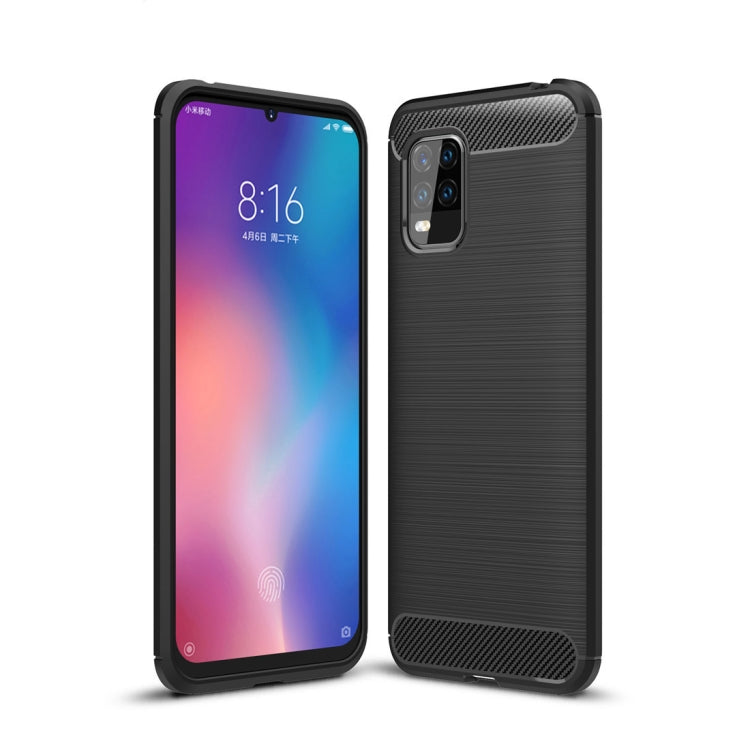 For Xiaomi 10 Lite Brushed Texture Carbon Fiber TPU Case