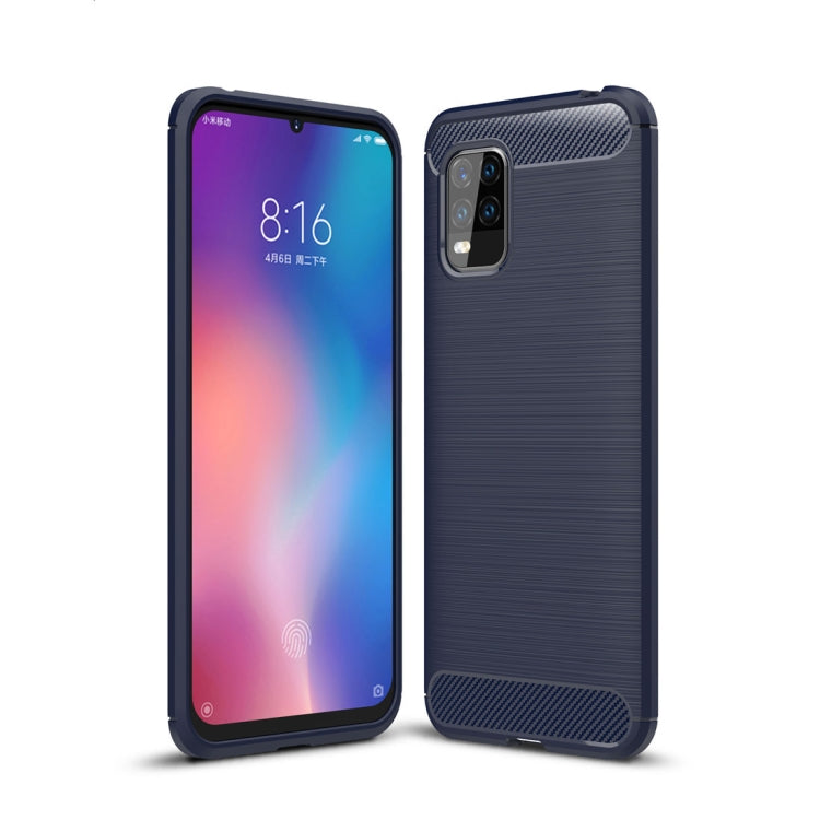 For Xiaomi 10 Lite Brushed Texture Carbon Fiber TPU Case