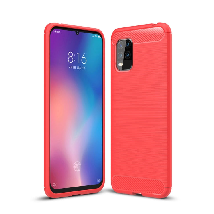 For Xiaomi 10 Lite Brushed Texture Carbon Fiber TPU Case