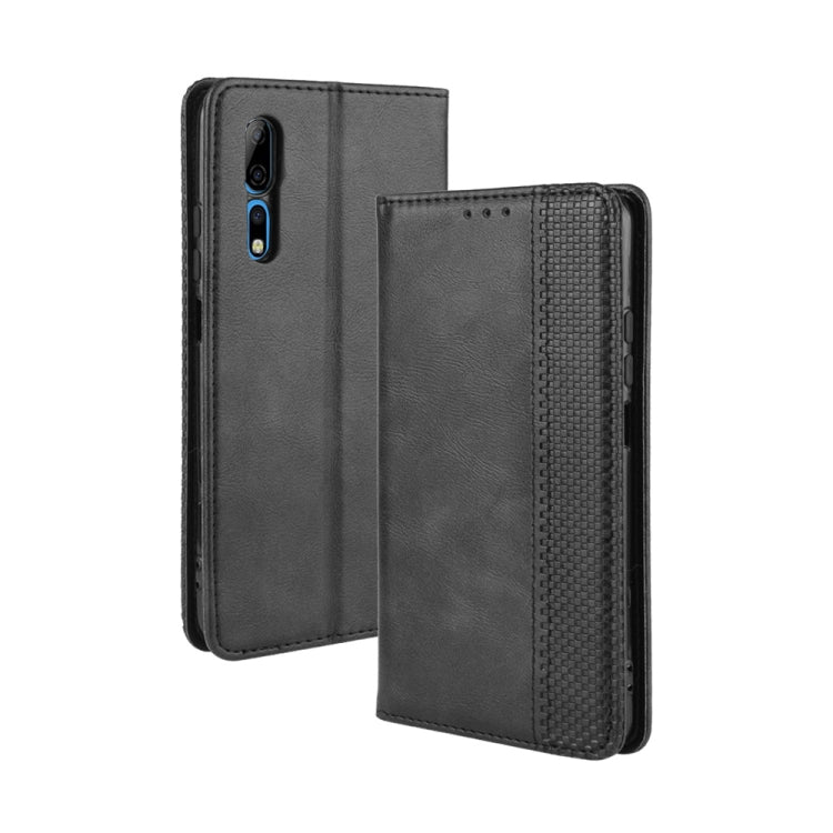 For ZTE Axon 10 Pro/Axon 10 Pro 5G/A2020 Pro Magnetic Buckle Retro Crazy Horse Texture Horizontal Flip Leather Case  , with Holder & Card Slots & Photo Frame