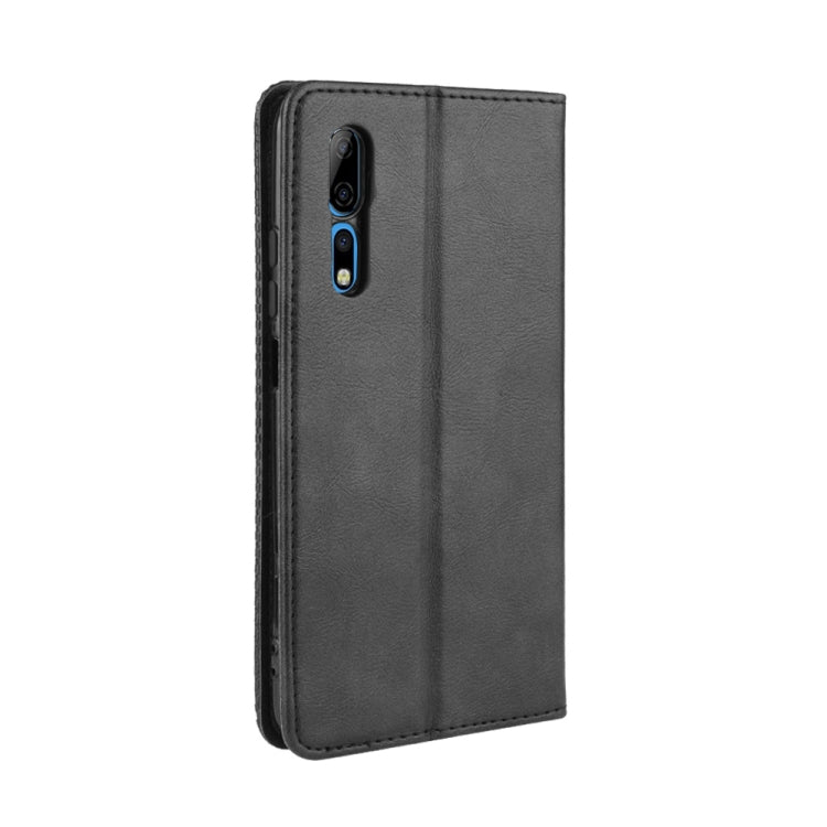 For ZTE Axon 10 Pro/Axon 10 Pro 5G/A2020 Pro Magnetic Buckle Retro Crazy Horse Texture Horizontal Flip Leather Case  , with Holder & Card Slots & Photo Frame