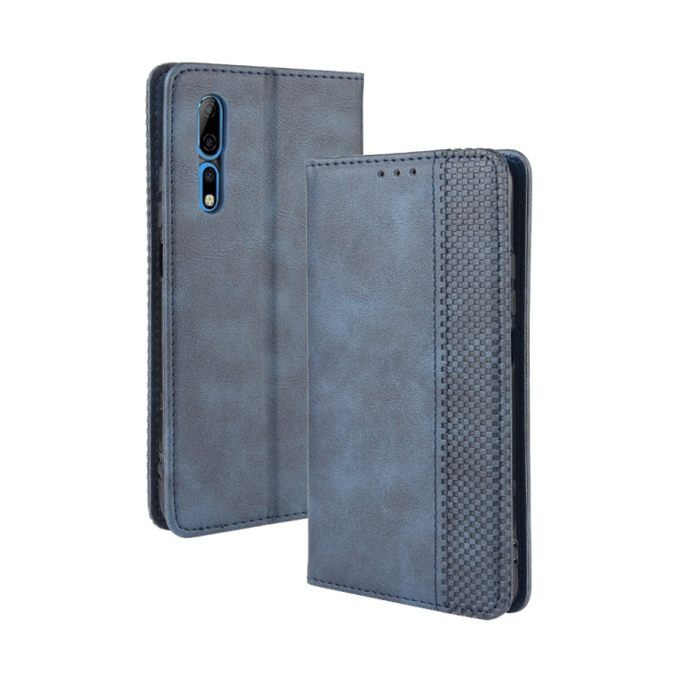 For ZTE Axon 10 Pro/Axon 10 Pro 5G/A2020 Pro Magnetic Buckle Retro Crazy Horse Texture Horizontal Flip Leather Case  , with Holder & Card Slots & Photo Frame