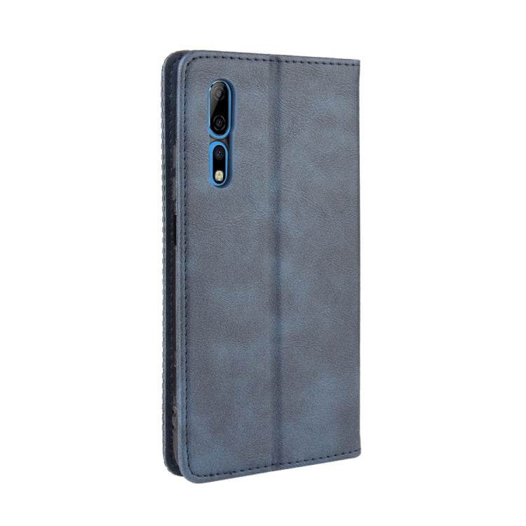 For ZTE Axon 10 Pro/Axon 10 Pro 5G/A2020 Pro Magnetic Buckle Retro Crazy Horse Texture Horizontal Flip Leather Case  , with Holder & Card Slots & Photo Frame