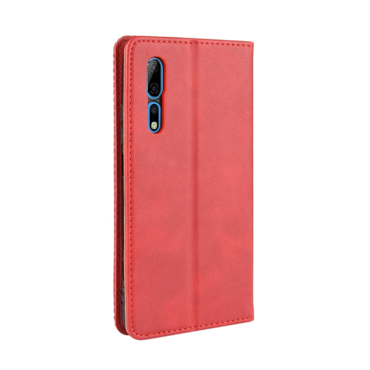 For ZTE Axon 10 Pro/Axon 10 Pro 5G/A2020 Pro Magnetic Buckle Retro Crazy Horse Texture Horizontal Flip Leather Case  , with Holder & Card Slots & Photo Frame