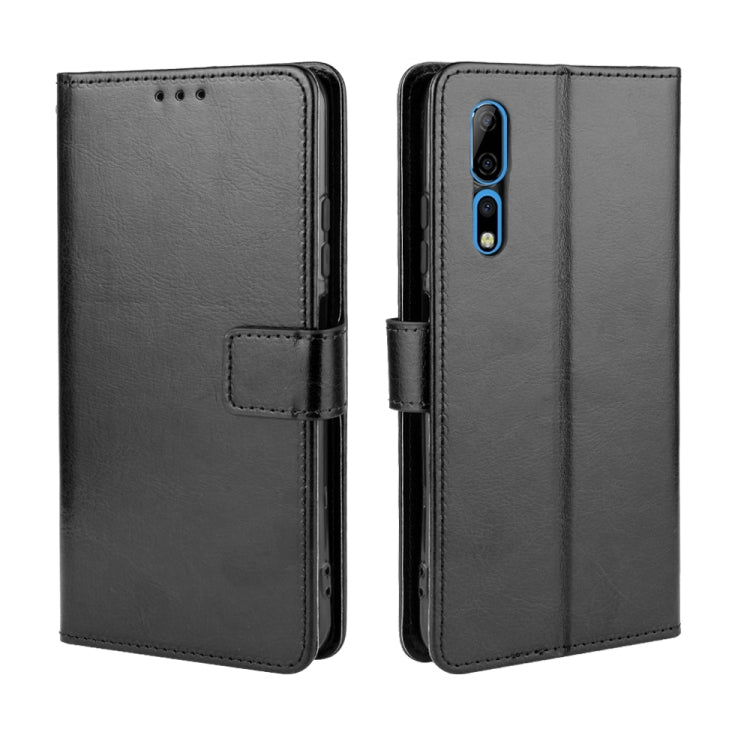 For ZTE Axon 10 Pro/Axon 10 Pro 5G/A2020 Pro Retro Crazy Horse Texture Horizontal Flip Leather Case , with Holder & Card Slots & Photo Frame