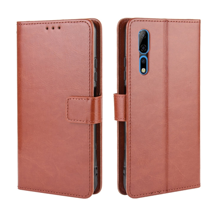 For ZTE Axon 10 Pro/Axon 10 Pro 5G/A2020 Pro Retro Crazy Horse Texture Horizontal Flip Leather Case , with Holder & Card Slots & Photo Frame