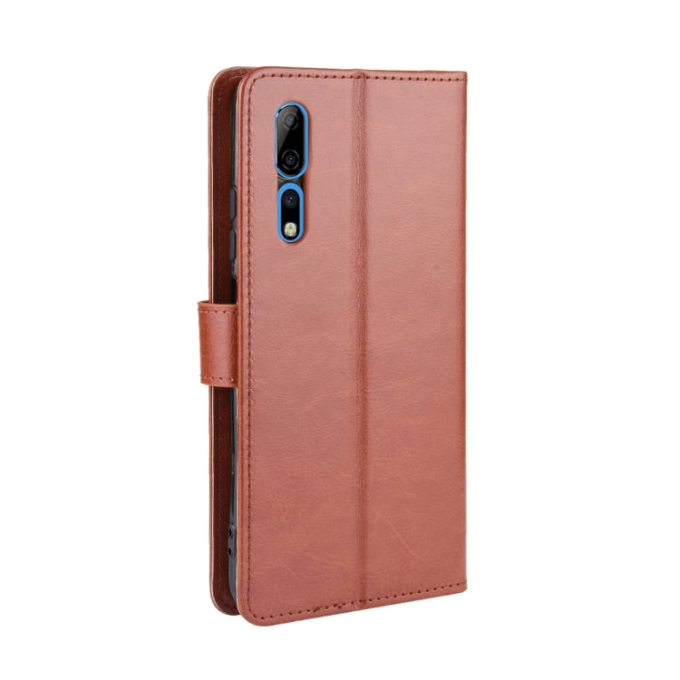 For ZTE Axon 10 Pro/Axon 10 Pro 5G/A2020 Pro Retro Crazy Horse Texture Horizontal Flip Leather Case , with Holder & Card Slots & Photo Frame