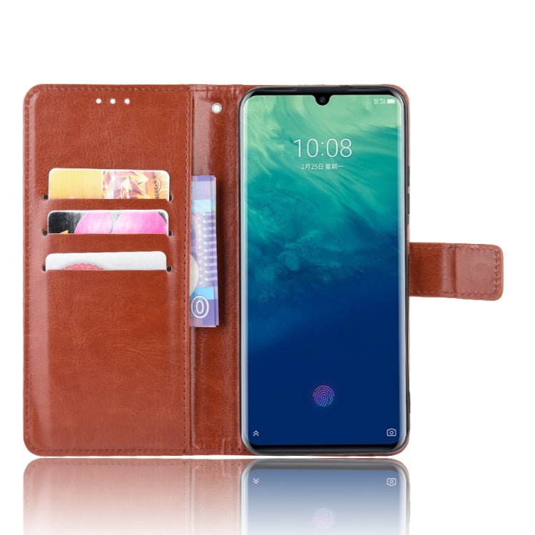 For ZTE Axon 10 Pro/Axon 10 Pro 5G/A2020 Pro Retro Crazy Horse Texture Horizontal Flip Leather Case , with Holder & Card Slots & Photo Frame