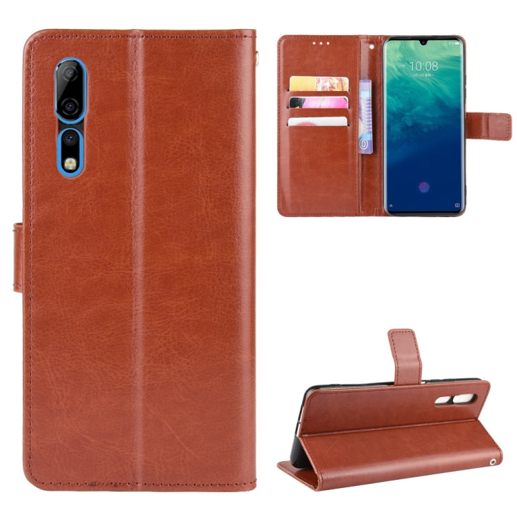 For ZTE Axon 10 Pro/Axon 10 Pro 5G/A2020 Pro Retro Crazy Horse Texture Horizontal Flip Leather Case , with Holder & Card Slots & Photo Frame