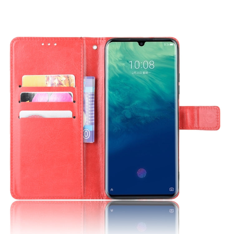 For ZTE Axon 10 Pro/Axon 10 Pro 5G/A2020 Pro Retro Crazy Horse Texture Horizontal Flip Leather Case , with Holder & Card Slots & Photo Frame