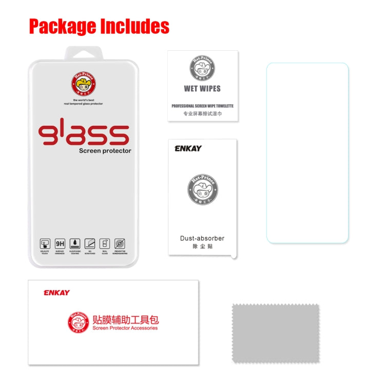 For Xiaomi Redmi Note 9 ENKAY Hat-prince 0.26mm 9H 2.5D Curved Edge Tempered Glass Film