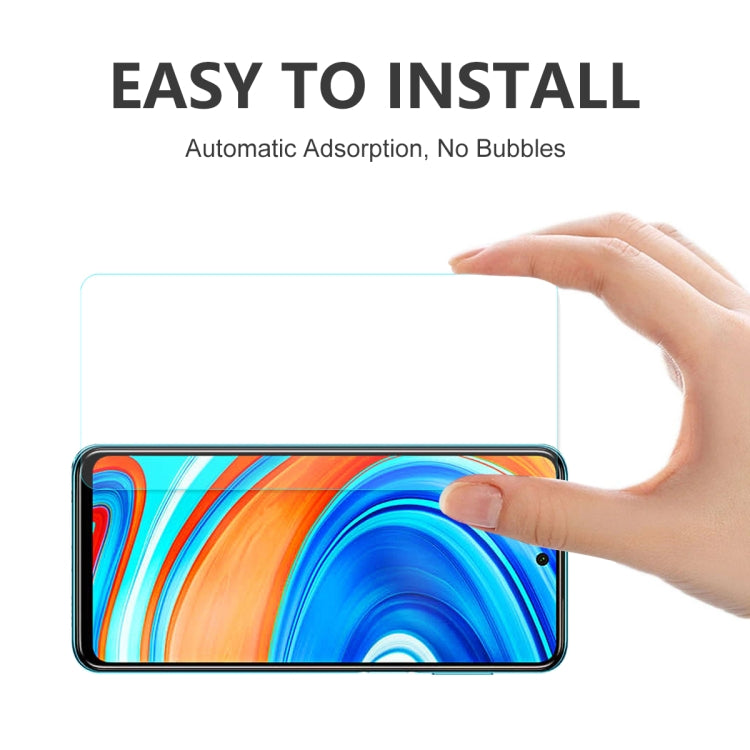 For Xiaomi Redmi Note 9 5 PCS ENKAY Hat-prince 0.26mm 9H 2.5D Curved Edge Tempered Glass Film
