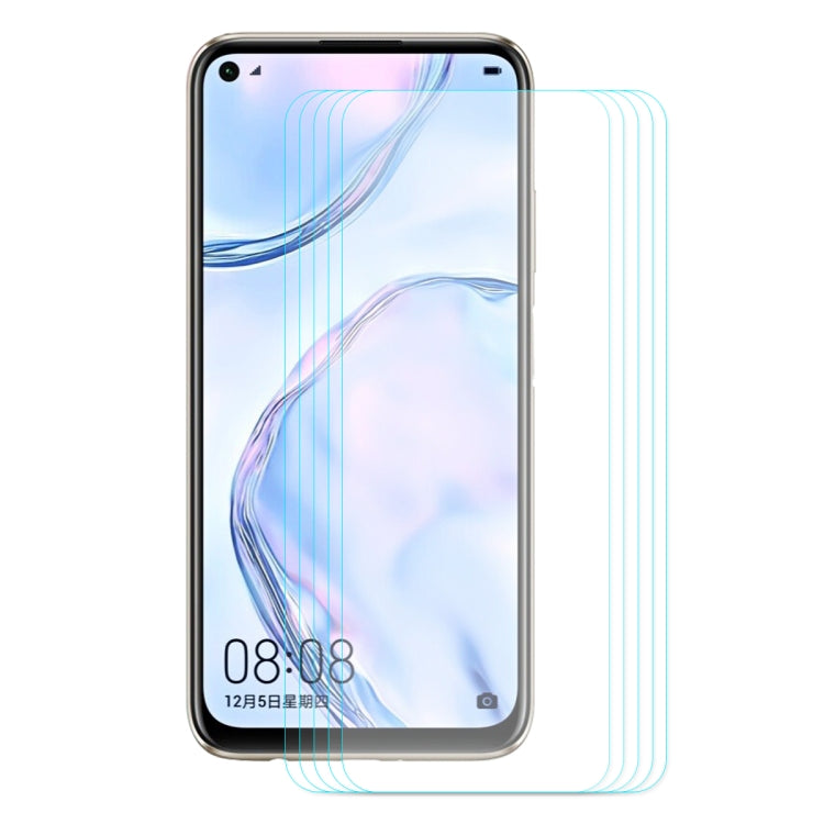 For Huawei Nova 6 SE/P40 Lite 5 PCS ENKAY Hat-prince 0.26mm 9H 2.5D Curved Edge Tempered Glass Film