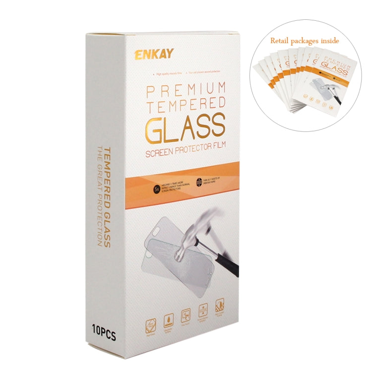 For Xiaomi Redmi Note 9 10 PCS ENKAY Hat-Prince 0.26mm 9H 2.5D Curved Edge Tempered Glass Film