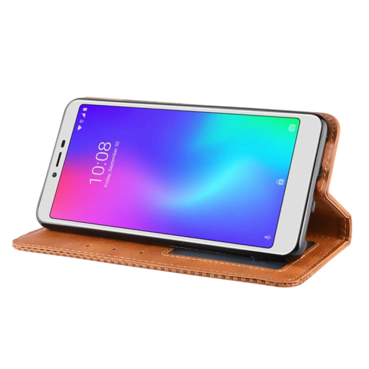 For ZTE Libero S10  Magnetic Buckle Retro Crazy Horse Texture Horizontal Flip Leather Case  , with Holder & Card Slots & Photo Frame