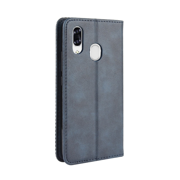 For ZTE Libero S10  Magnetic Buckle Retro Crazy Horse Texture Horizontal Flip Leather Case  , with Holder & Card Slots & Photo Frame