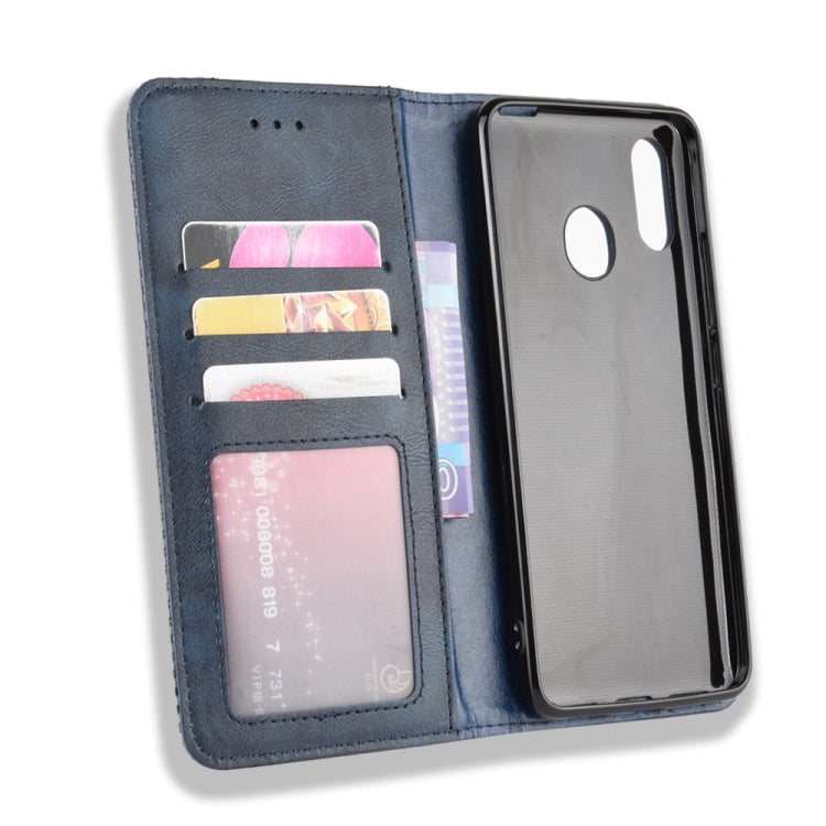 For ZTE Libero S10  Magnetic Buckle Retro Crazy Horse Texture Horizontal Flip Leather Case  , with Holder & Card Slots & Photo Frame