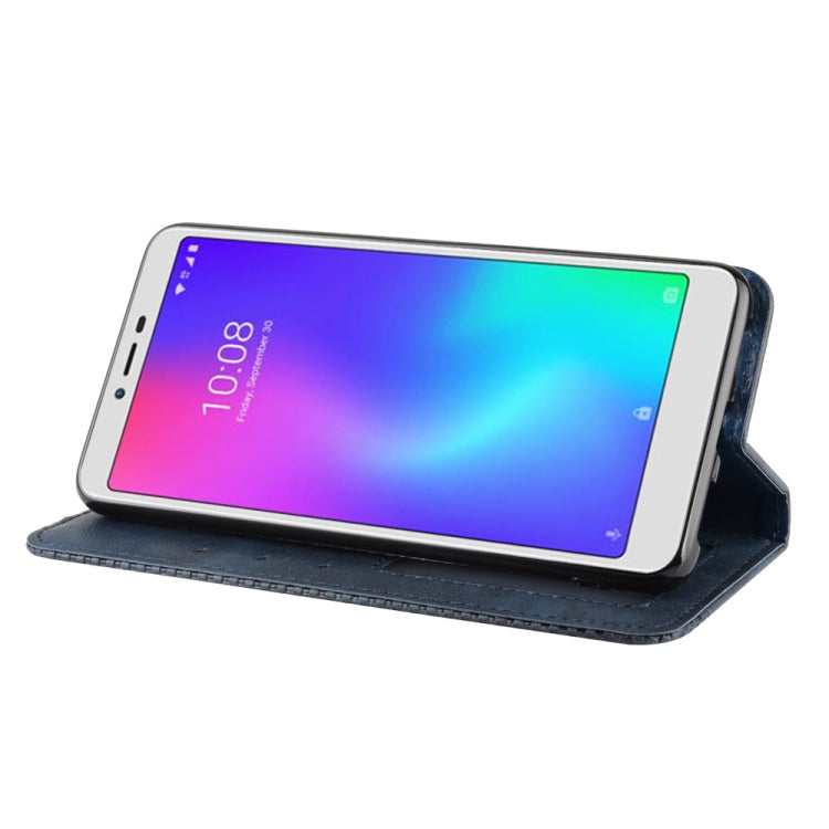 For ZTE Libero S10  Magnetic Buckle Retro Crazy Horse Texture Horizontal Flip Leather Case  , with Holder & Card Slots & Photo Frame