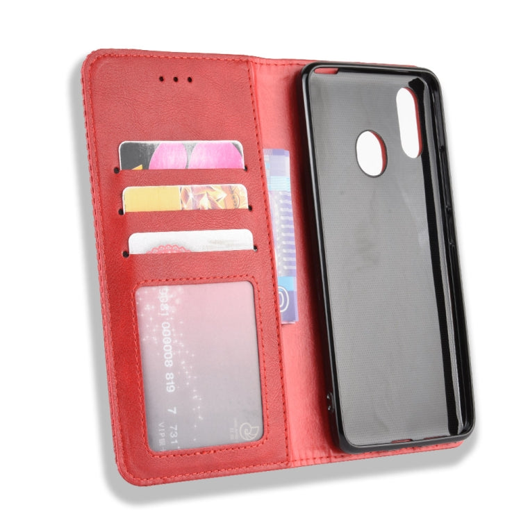For ZTE Libero S10  Magnetic Buckle Retro Crazy Horse Texture Horizontal Flip Leather Case  , with Holder & Card Slots & Photo Frame