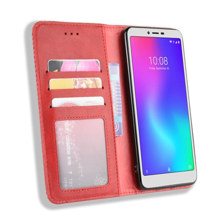 For ZTE Libero S10  Magnetic Buckle Retro Crazy Horse Texture Horizontal Flip Leather Case  , with Holder & Card Slots & Photo Frame