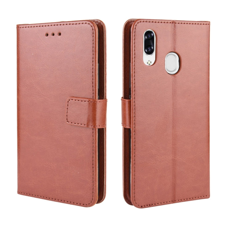 For ZTE Libero S10 Retro Crazy Horse Texture Horizontal Flip Leather Case , with Holder & Card Slots & Photo Frame