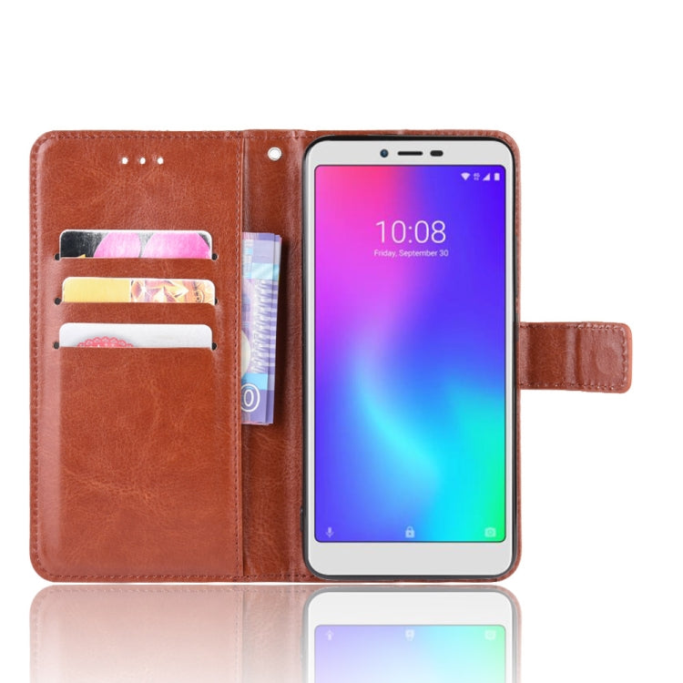 For ZTE Libero S10 Retro Crazy Horse Texture Horizontal Flip Leather Case , with Holder & Card Slots & Photo Frame