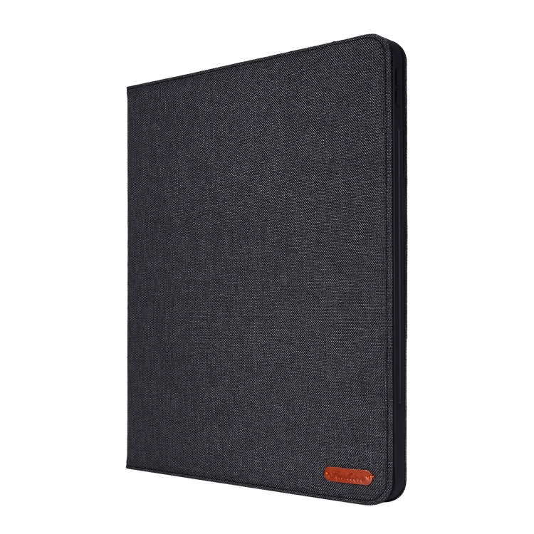 For iPad Pro 12.9(2020) Horizontal Flip TPU + Fabric PU Leather Protective Case with Name Card Clip