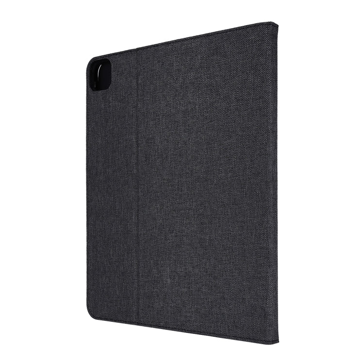For iPad Pro 12.9(2020) Horizontal Flip TPU + Fabric PU Leather Protective Case with Name Card Clip