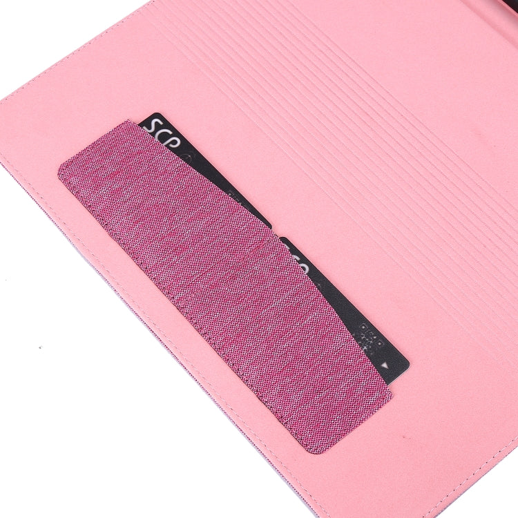 For iPad Pro 12.9(2020) Horizontal Flip TPU + Fabric PU Leather Protective Case with Name Card Clip