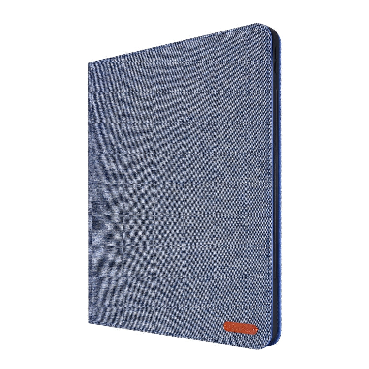 For iPad Pro 12.9(2020) Horizontal Flip TPU + Fabric PU Leather Protective Case with Name Card Clip