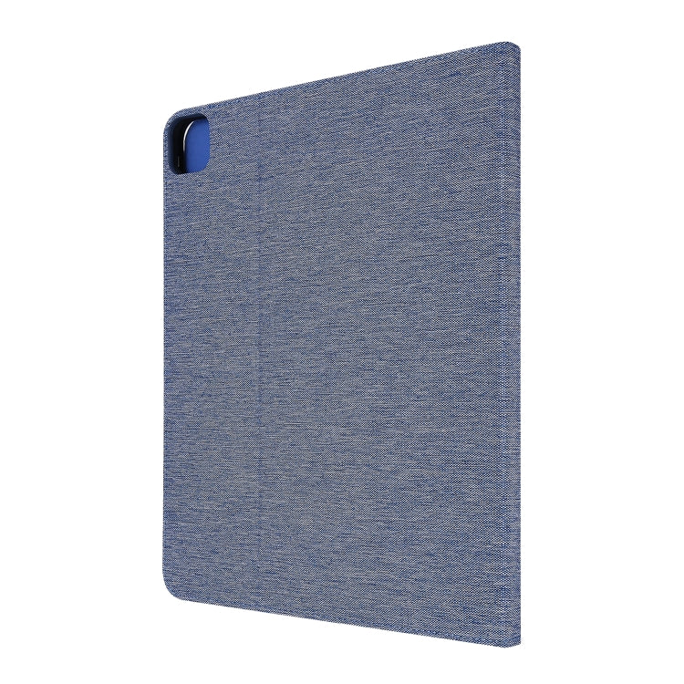 For iPad Pro 12.9(2020) Horizontal Flip TPU + Fabric PU Leather Protective Case with Name Card Clip