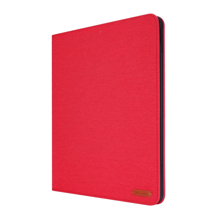 For iPad Pro 12.9(2020) Horizontal Flip TPU + Fabric PU Leather Protective Case with Name Card Clip