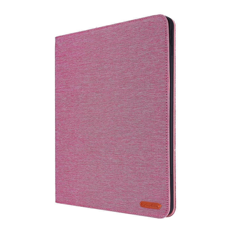 For iPad Pro 12.9(2020) Horizontal Flip TPU + Fabric PU Leather Protective Case with Name Card Clip