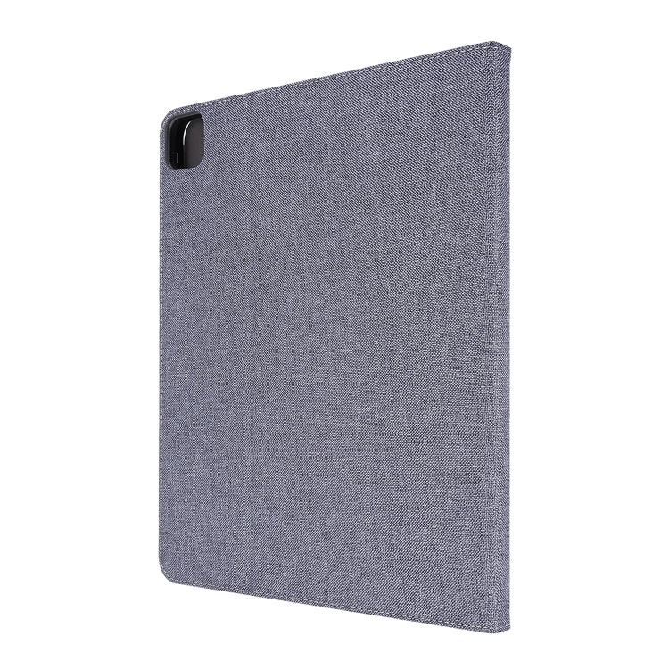 For iPad Pro 12.9(2020) Horizontal Flip TPU + Fabric PU Leather Protective Case with Name Card Clip
