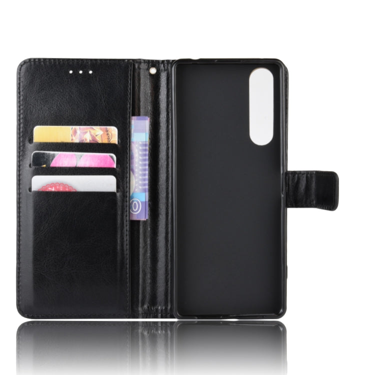 For Sony Xperia 1 II Retro Crazy Horse Texture Horizontal Flip Leather Case , with Holder & Card Slots & Photo Frame