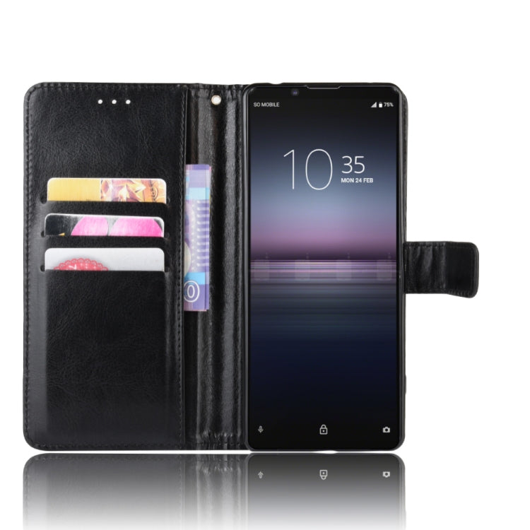 For Sony Xperia 1 II Retro Crazy Horse Texture Horizontal Flip Leather Case , with Holder & Card Slots & Photo Frame