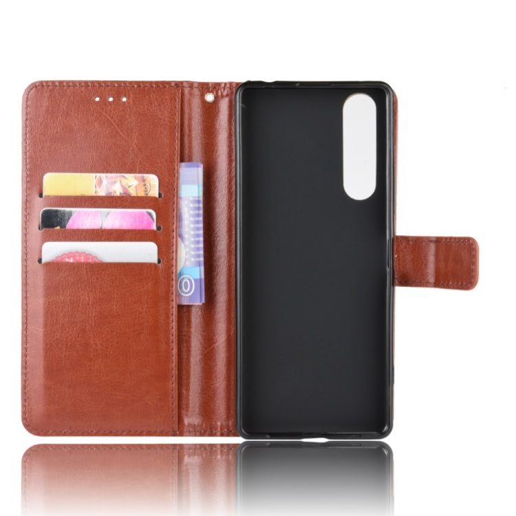 For Sony Xperia 1 II Retro Crazy Horse Texture Horizontal Flip Leather Case , with Holder & Card Slots & Photo Frame