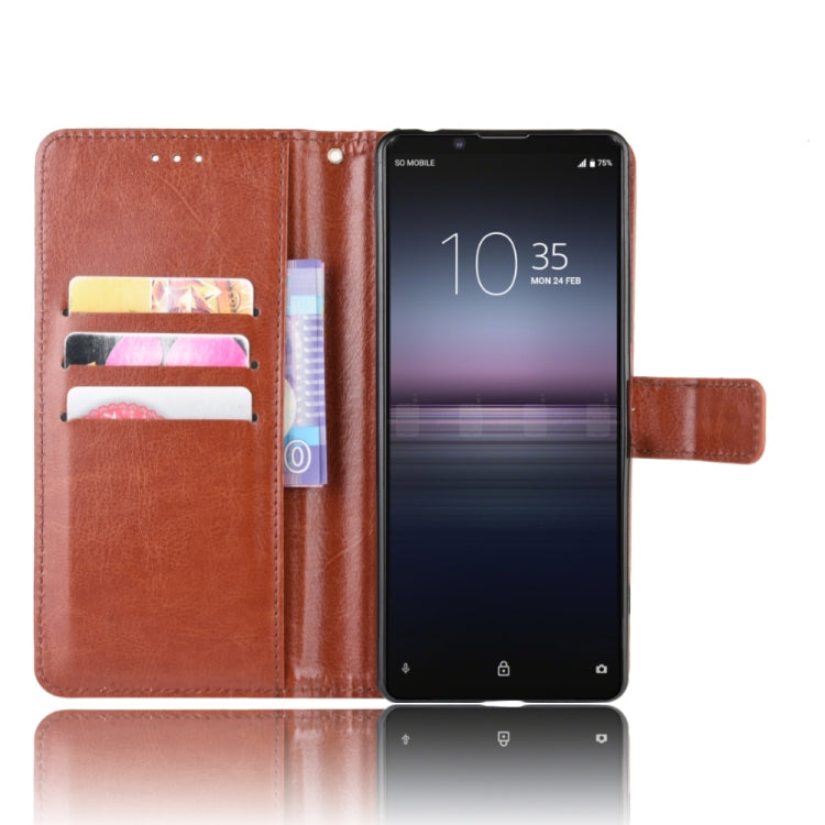 For Sony Xperia 1 II Retro Crazy Horse Texture Horizontal Flip Leather Case , with Holder & Card Slots & Photo Frame