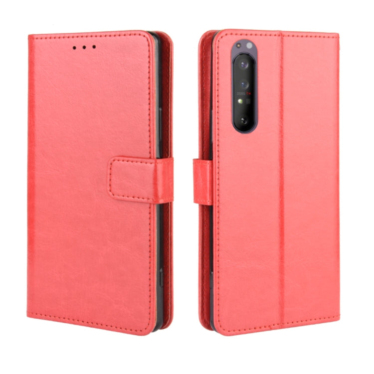 For Sony Xperia 1 II Retro Crazy Horse Texture Horizontal Flip Leather Case , with Holder & Card Slots & Photo Frame