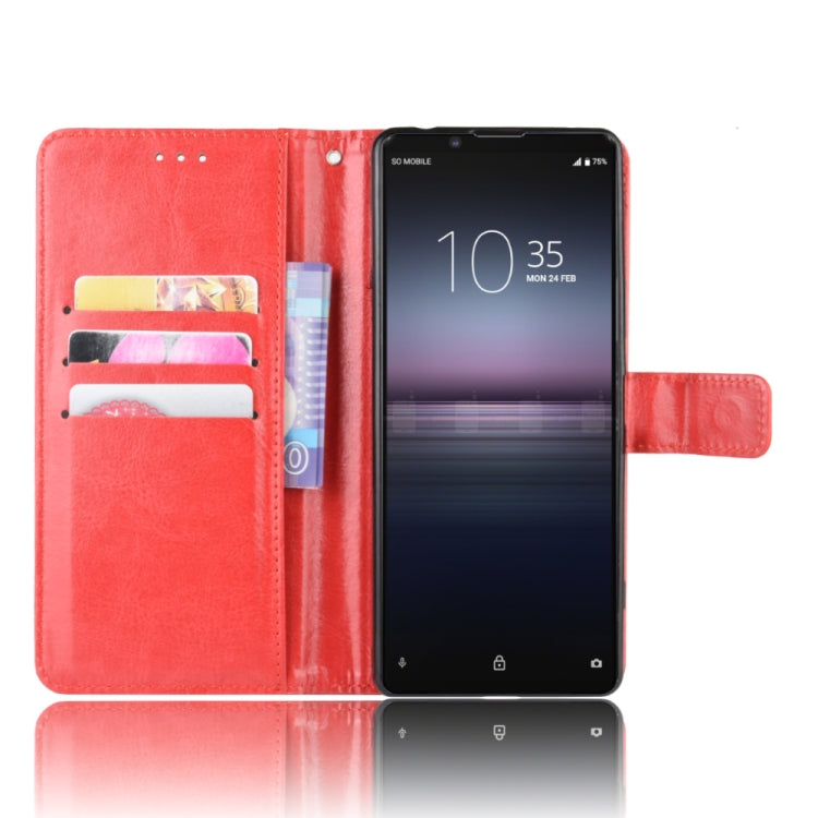 For Sony Xperia 1 II Retro Crazy Horse Texture Horizontal Flip Leather Case , with Holder & Card Slots & Photo Frame