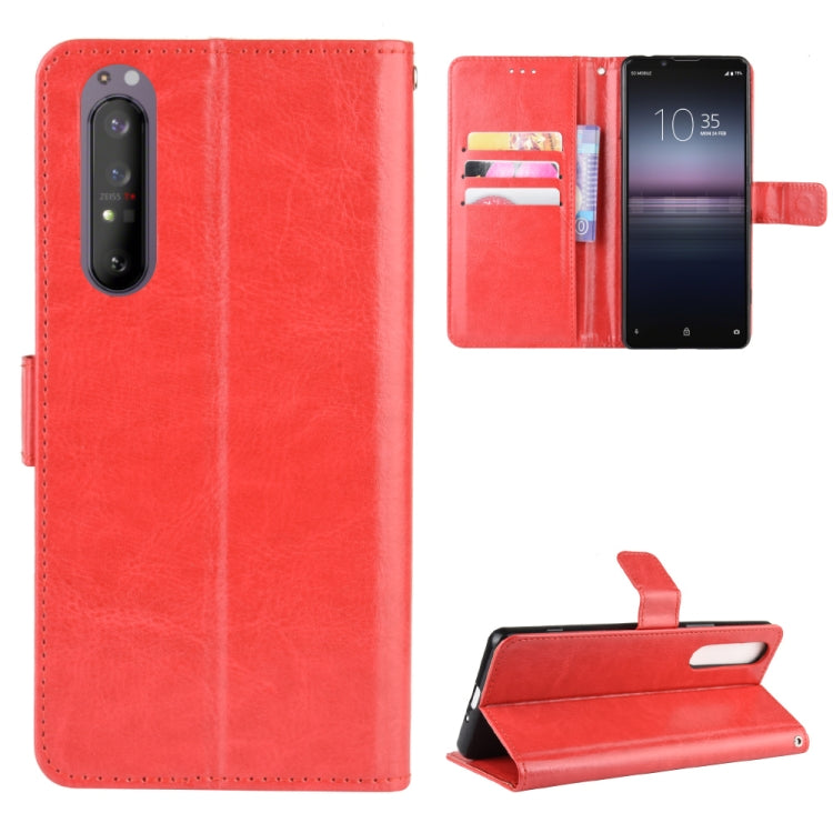 For Sony Xperia 1 II Retro Crazy Horse Texture Horizontal Flip Leather Case , with Holder & Card Slots & Photo Frame