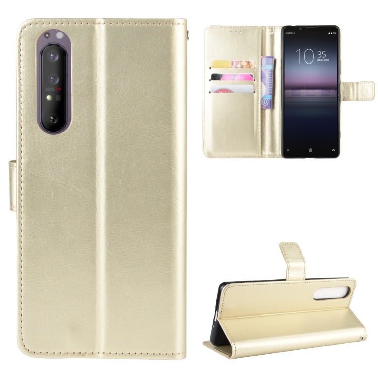 For Sony Xperia 1 II Retro Crazy Horse Texture Horizontal Flip Leather Case , with Holder & Card Slots & Photo Frame