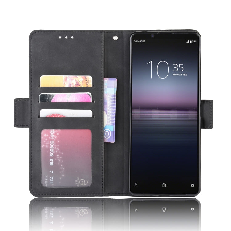 For Sony Xperia 1 II  Wallet Style Skin Feel Calf Pattern Leather Case ï¼Œwith Separate Card Slot