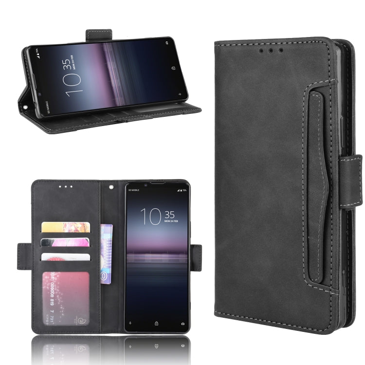 For Sony Xperia 1 II  Wallet Style Skin Feel Calf Pattern Leather Case ï¼Œwith Separate Card Slot