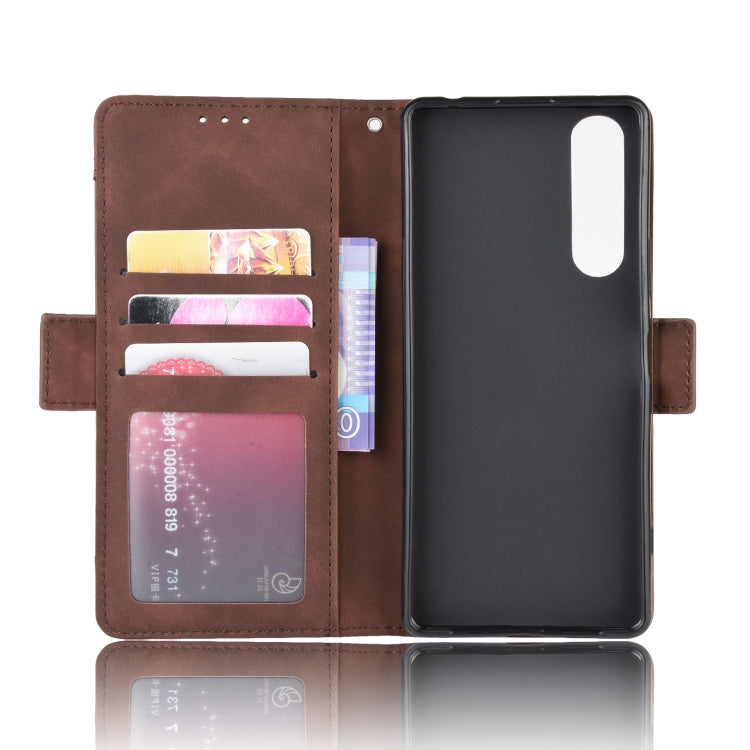 For Sony Xperia 1 II  Wallet Style Skin Feel Calf Pattern Leather Case ï¼Œwith Separate Card Slot