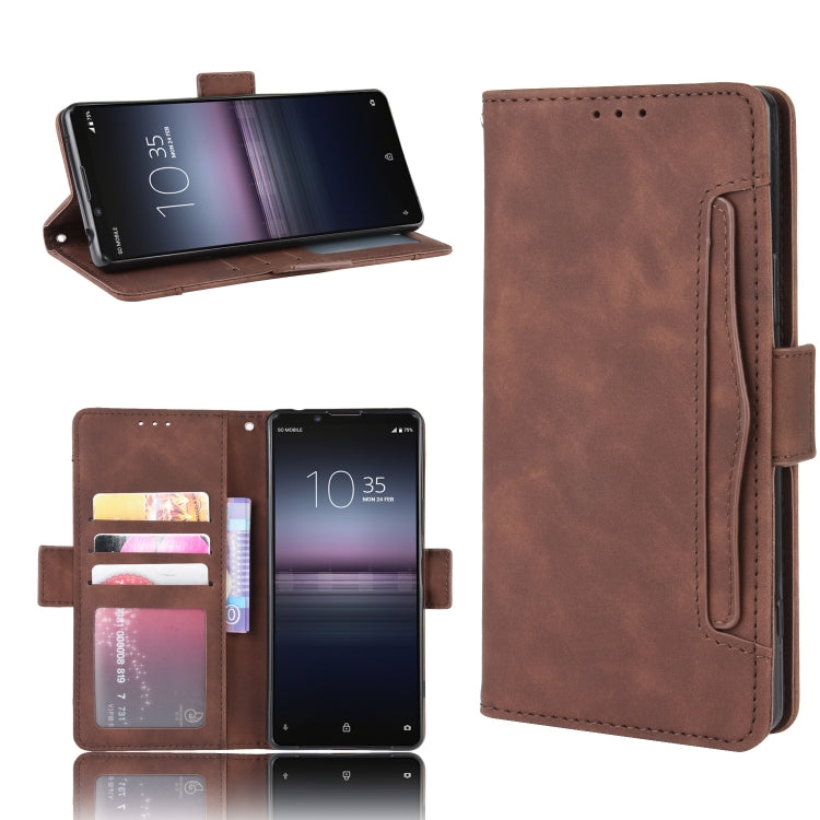 For Sony Xperia 1 II  Wallet Style Skin Feel Calf Pattern Leather Case ï¼Œwith Separate Card Slot