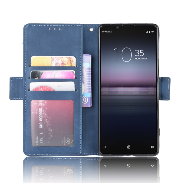 For Sony Xperia 1 II  Wallet Style Skin Feel Calf Pattern Leather Case ï¼Œwith Separate Card Slot